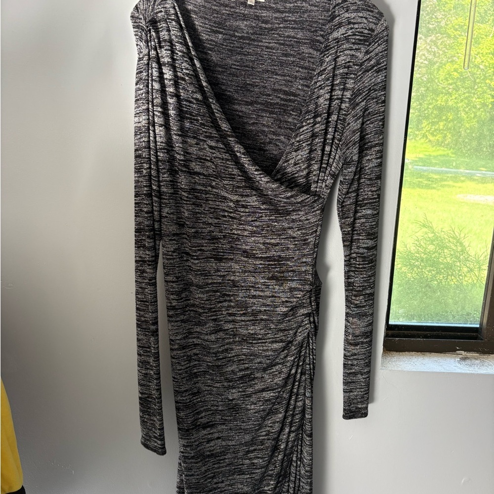 Wilfred Charcoal Long Sleeve Dress